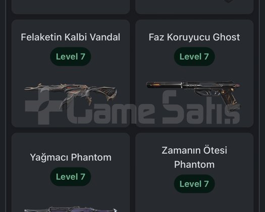 Mail değişen + toplam 220 skin + 250+level