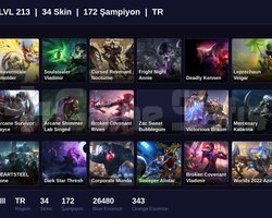 TR / 213 LVL + 34 SKİN + SILVER III + MAİL ONAYSIZ