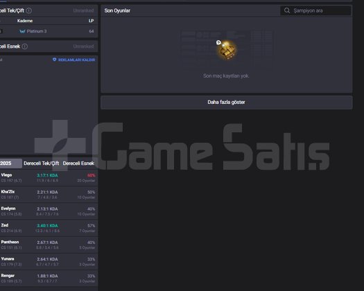 EUW2025ACC   MAİL DEĞİŞEN UCUZA POZİTİF MMR HESAP
