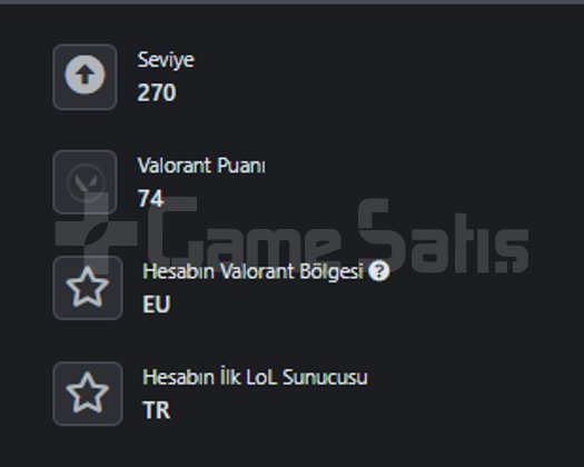270 sv unranked yücelik 2 peak hesap