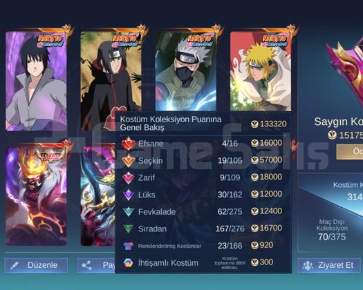 MEGAYA AZ KALMIŞ SAYGIN 1 HESAP 19 SEÇKİN 4 LEGEND
