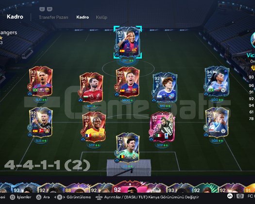 1M250K Coins - Süper Kadro - Şanslı Hesap