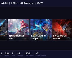 EUW / 35 LVL + 4 SKİN + BRONZE II !!