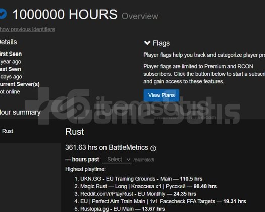 REAL HOURS 1k Rust ACC | BM + STATS | 62 SKIN