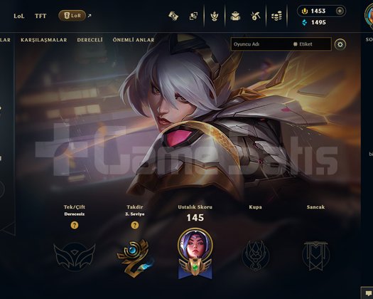EUW SERVER 54 HERO 38 SKIN PRESTİJ IRELIA 1453RP