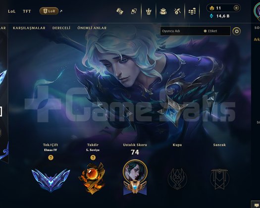 EUW DIAMOND 4 70WR +30LP 16 KOSTÜM 14K MAVİÖZ S13