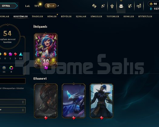 TR 196 LVL 54 KOSTÜM MAİNLEMELİK GÜZEL HESAP LOL