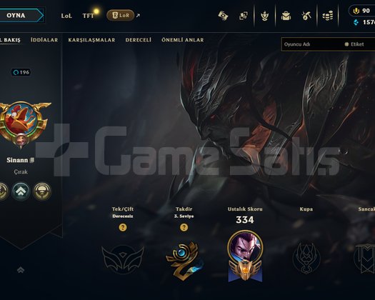 TR 196 LVL 54 KOSTÜM MAİNLEMELİK GÜZEL HESAP LOL