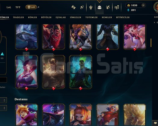 424 LEVEL / 124 SKİN / FUL HERO +MAİL +1K RP