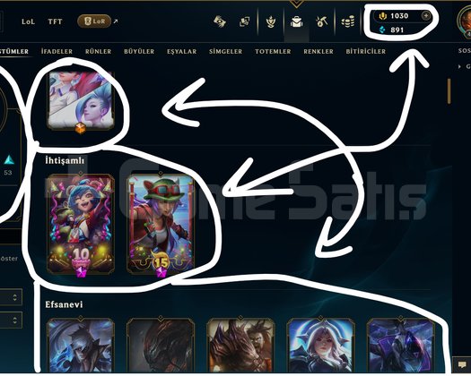 424 LEVEL / 124 SKİN / FUL HERO +MAİL +1K RP
