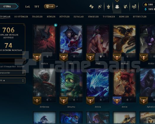 ALTIN ELO BİTİRMİŞ LOL HESABI