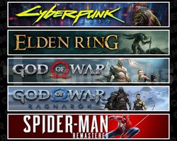 Cyberpunk + Elden + GOW + Ragnarök + Spider 1