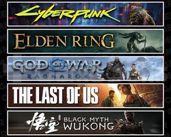 Cyberpunk + Elden + Ragnarök + TLOU1 + Wukong