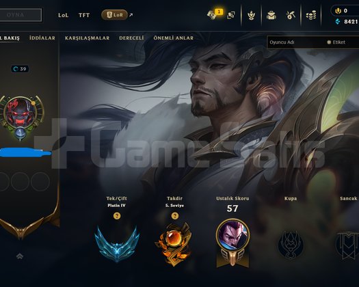 39 level smurf hesap mmr cok iyi