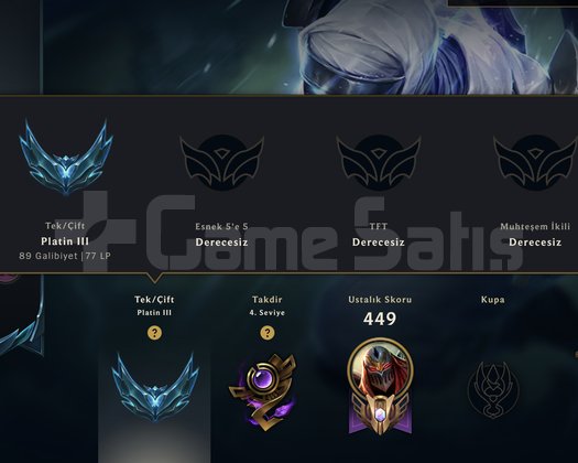 EUW PLAT HESAP 100 DEĞERLİ KOSTÜM