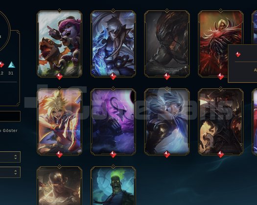 EUW PLAT HESAP 100 DEĞERLİ KOSTÜM