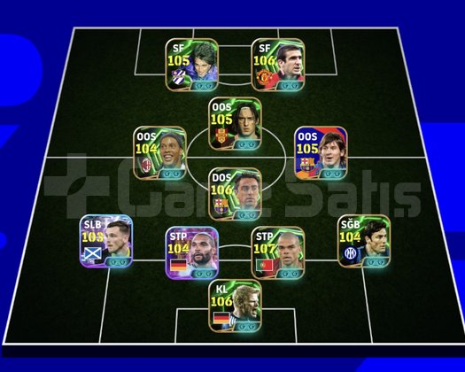 KG 3242 2 BOMBACI+CANTONA+PEPE+XAVİ+TAH+R10