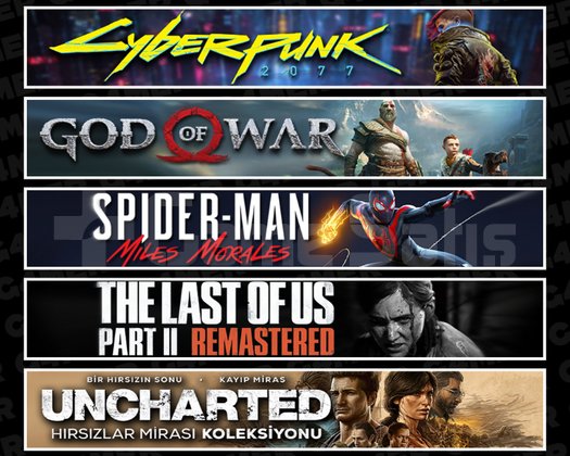 Cyberpunk + GOW + Miles + TLOU2 + Uncharted