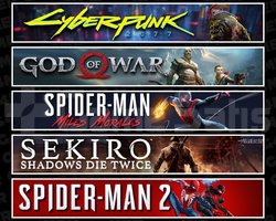 Cyberpunk + GOW + Miles + Sekiro + Spider 2