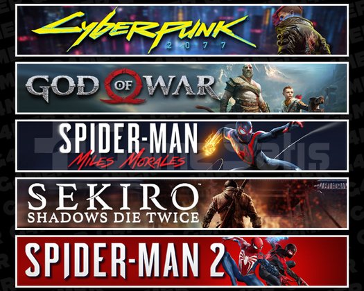 Cyberpunk + GOW + Miles + Sekiro + Spider 2