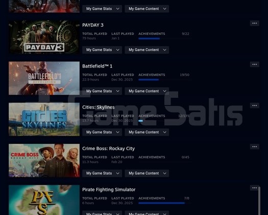 RUST 2000H , AOE4, CS2, SOT, PD3, R6, BF1...