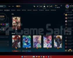 yükselen ahri dolu hesap 600+ skinli hesap