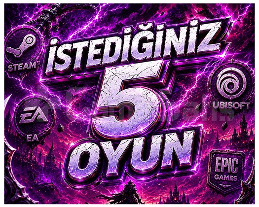 İSTEDİĞİNİZ 5 OYUN + OTO TESLİMAT + GARANTİ