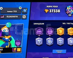 102 karakter Brawl stars hesabı