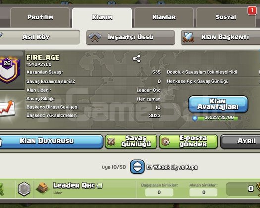 27 SEVİYE EFSANE KLAN