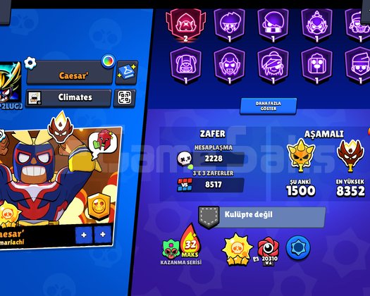 KAÇIRILMAYACAK MASTER BRAWL STARS HESABI MAINLIK!!