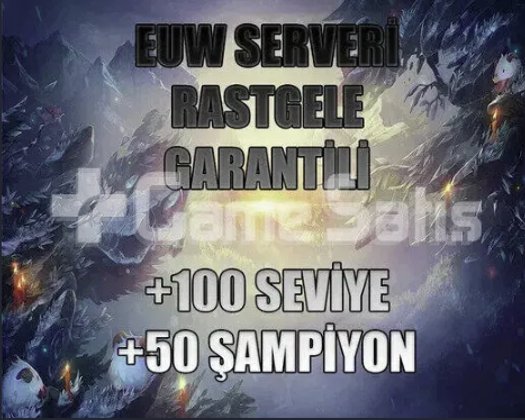 EUW +100 SEVİYE +80 ŞAMPİYON RANDOM HESAP