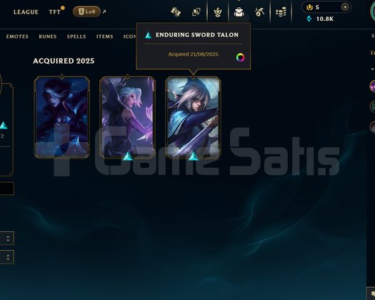 TR Gold 4 başlamış talon skinli fresh hesap