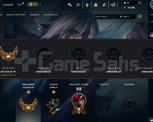 TR Gold 4 başlamış talon skinli fresh hesap