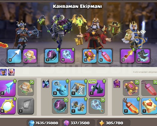 Satılık bb14 mainlik ekipman süper