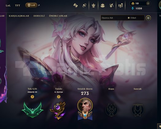 TR 83 LVL 33 SKIN ZÜMRÜT 3 HIGH MMR DEĞERLI SKIN
