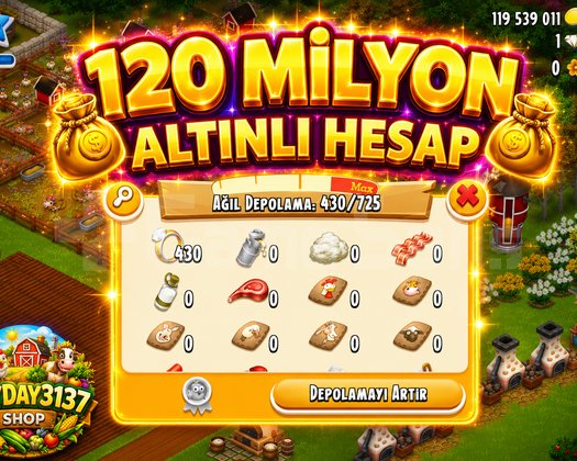 45 LEVEL 120 MİLYON ALTIN HESAP