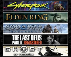 Cyberpunk +Elden +Ragnarök +TLOU2 +Tsushima