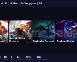TR / 36 LVL + 4 SKİN + UNRANKED + FRESH !!
