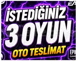 İSTEDİĞİNİZ 3 OYUN + OTO TESLİMAT + GARANTİ