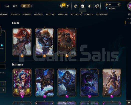 684 KOSTÜM 135K ÖZ 674 LVL EFSANE DOLU MAİL HESAP