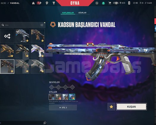 7 BIÇAK 7 VANDAL 7 PHANTOM HER SİLAHTA SKİN VAR
