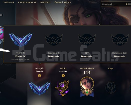 TR DİA 4 56 WR +30 -10 MASTER GM LOBBY HİGH MMR