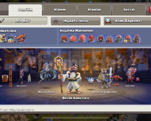 Bol kostümlü arka planlı full + full coc hesabı