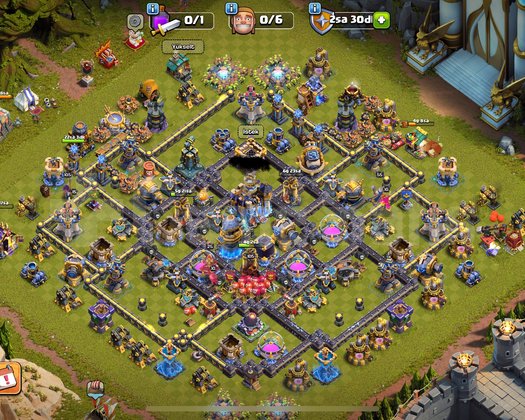Bol kostümlü arka planlı full + full coc hesabı