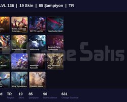 TR / 136 LVL + 19 SKİN + UNRANKED !!