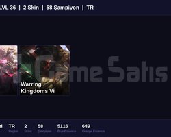 TR / 36 LVL + 2 SKİN + GOLD MMR !!