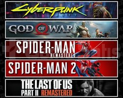 Cyberpunk +GOW +Spider 1 +2 +TLOU2
