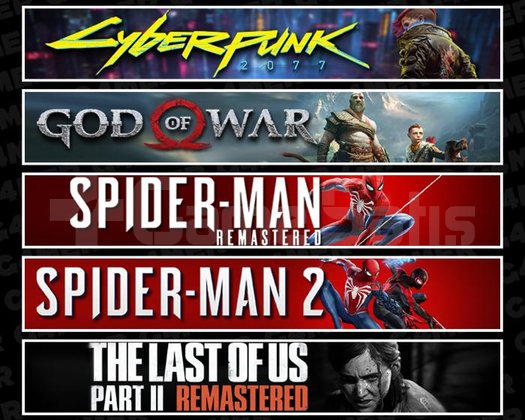 Cyberpunk +GOW +Spider 1 +2 +TLOU2