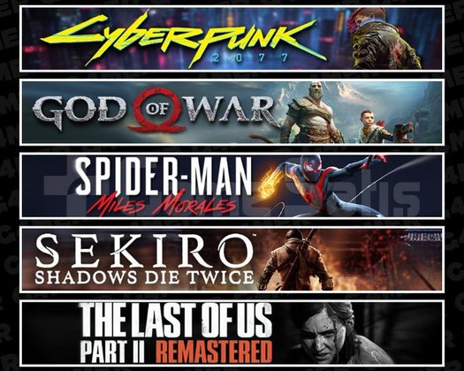 Cyberpunk +GOW +Miles +Sekiro +TLOU2
