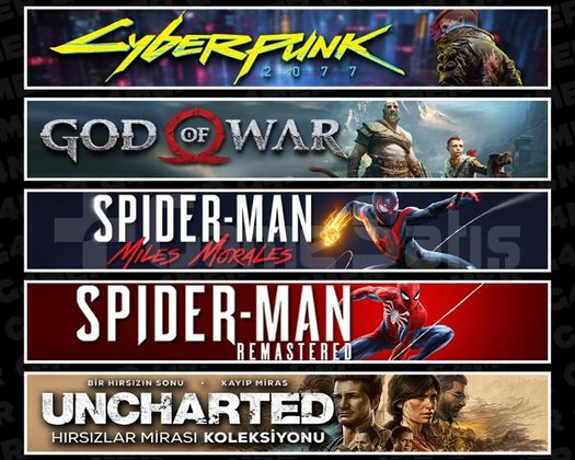 Cyberpunk +GOW +Miles +Spider 1 +Uncharted